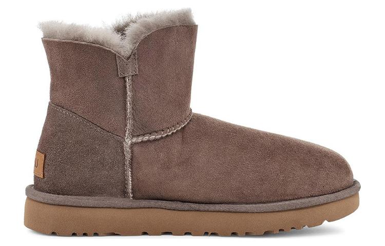 (WMNS) UGG Mini Bailey Button II 2.0 Snow Boots Brown 1016422-MLE