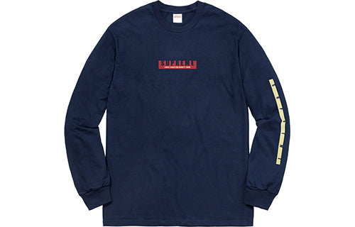 Supreme FW18 1994 LS Tee Navy Chest logo Long Sleeves Unisex Navy Blue SUP-SS18-708