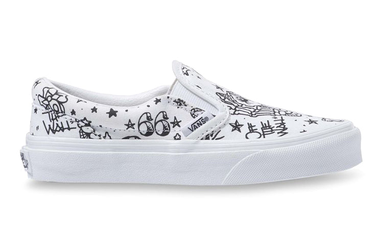 (PS) Vans Classic Slip-on Cartoon 'Black White' VN0A4BUT1IU