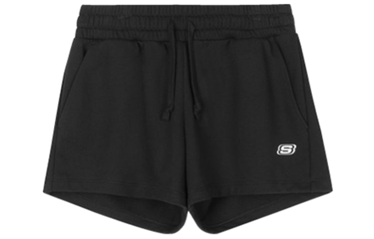 (WMNS) Skechers Lifestyle Series Short 'Black Grey Pink' L220W194