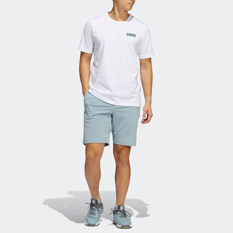 Men's adidas Alphabet Printing Round Neck Pullover Short Sleeve Japanese Version White T-Shirt HA8765