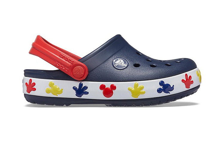 (PS) Crocs Mickey Outdoor Flat Heel Sports Deep Blue Sandals 207077-410