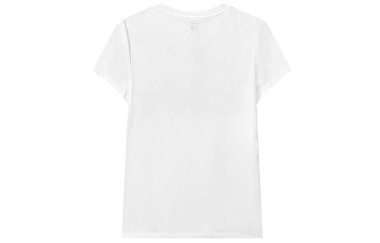 (WMNS) FILAt Athletics Logo Printing Round-neck T-shir White A11W133103F-WT
