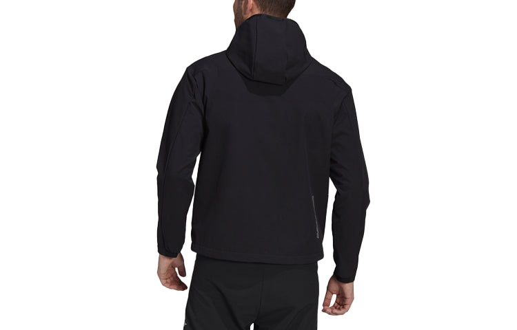 adidas Terrex Mtnlt Sftsh Jkt Outdoor Sports Hooded Jacket Black GR9981