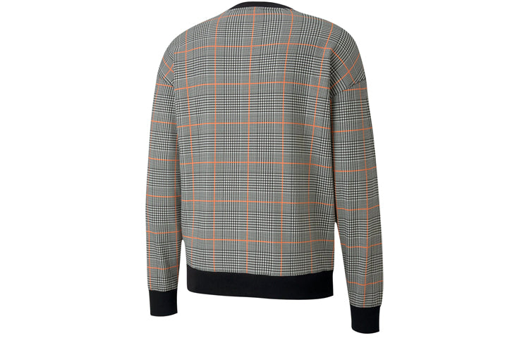 PUMA Rechack Pack Crew Sweatshirt 'Grey Black White Orange' 597897-01