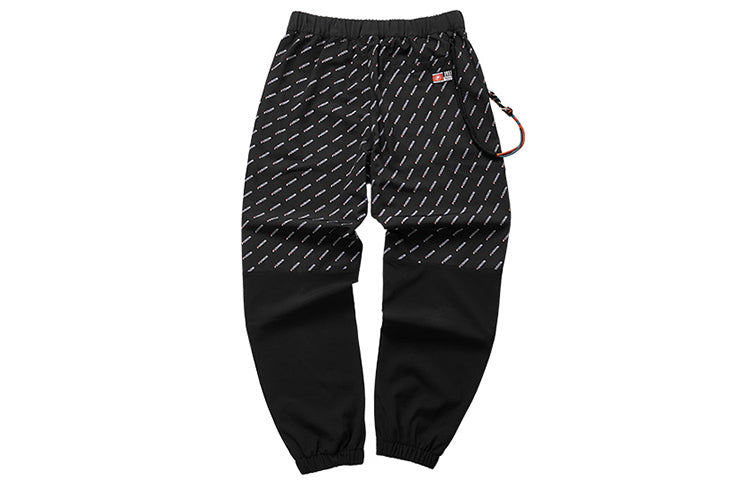 FILA FUSION Full Print Woven Sports Long Pants Couple Style Black T11M931801F-BK
