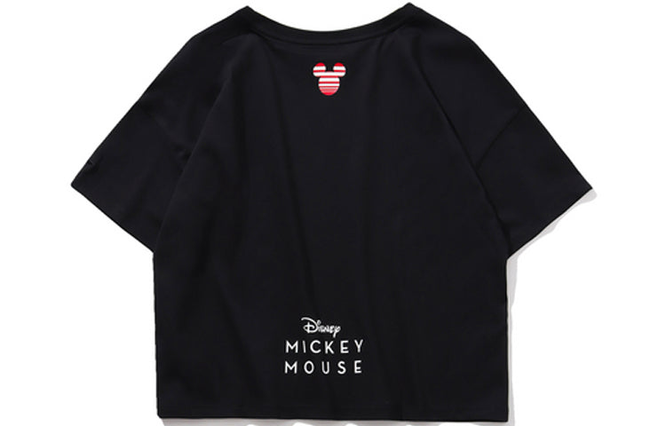 Li-Ning x Disney Crossover Sports Fashion Series Loose Round Neck Short Sleeve Black AHSP402-6