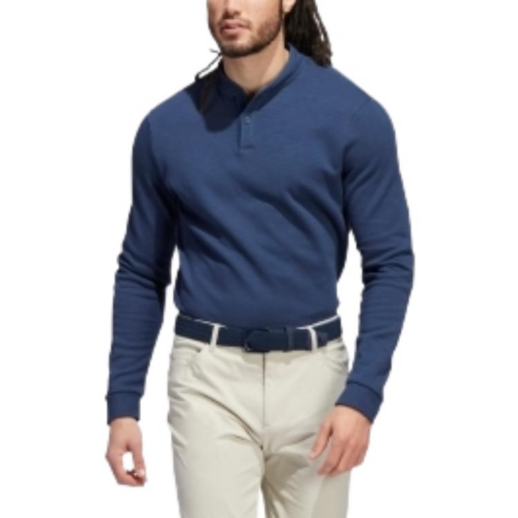 adidas Golf  Long Sleeves Button Long Sleeves Shirt Men's Navy Blue HF6613