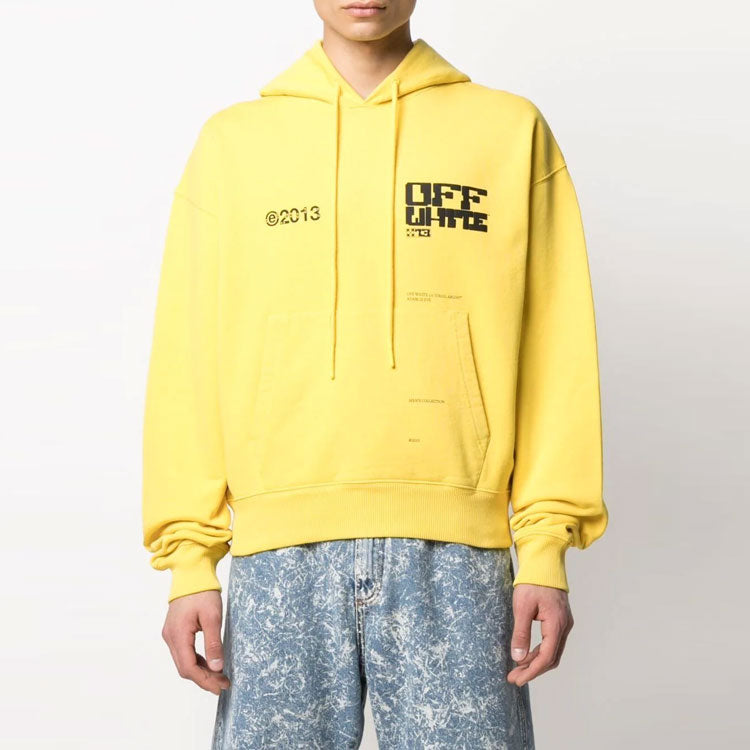 Off-White Arrows Casual Pattern Loose Fit Yellow OMBB037S21FLE0041910