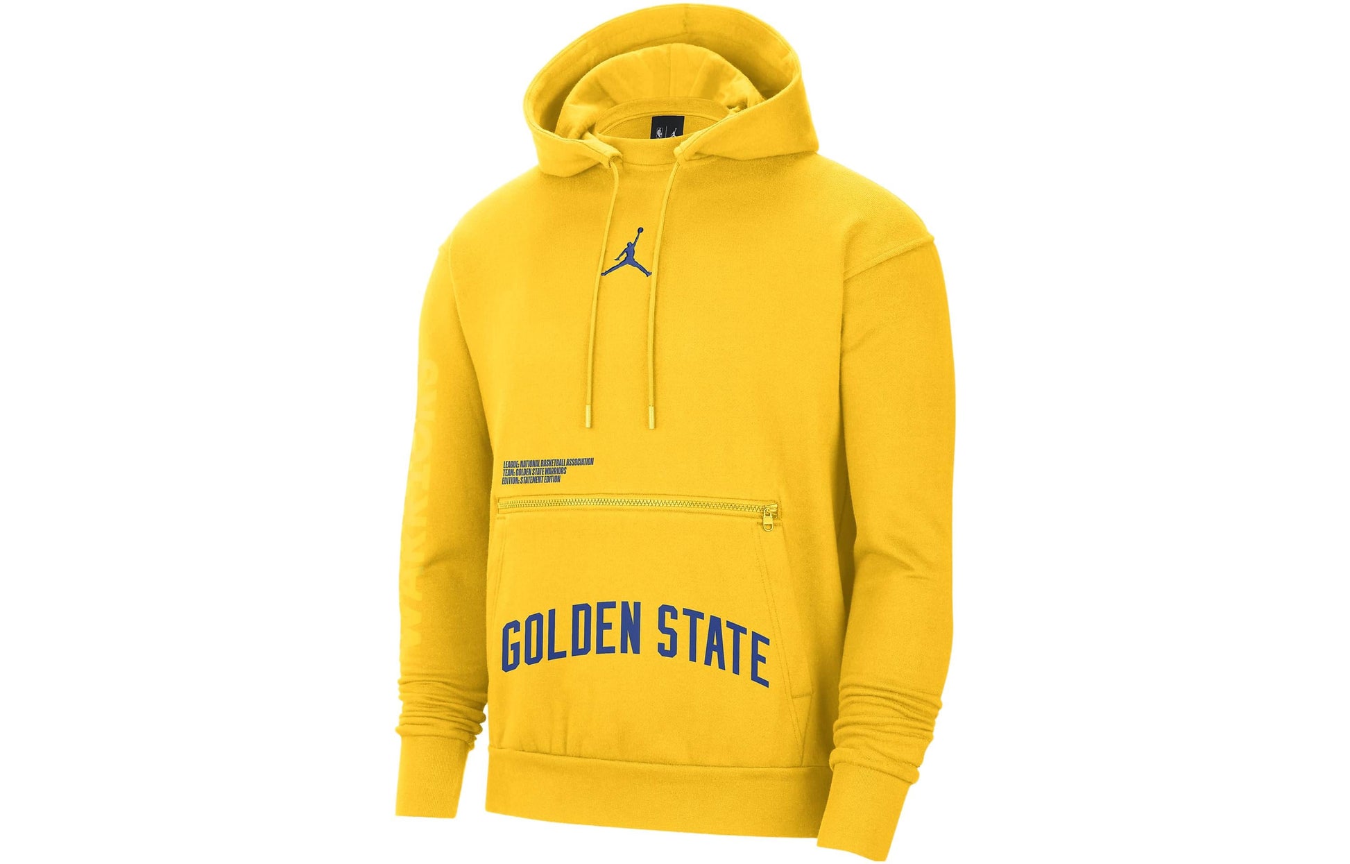 Air Jordan Golden State Warriors Courtside Statement Edition NBA Fleece Pullover Hoodie 'Yellow' DR7001-728