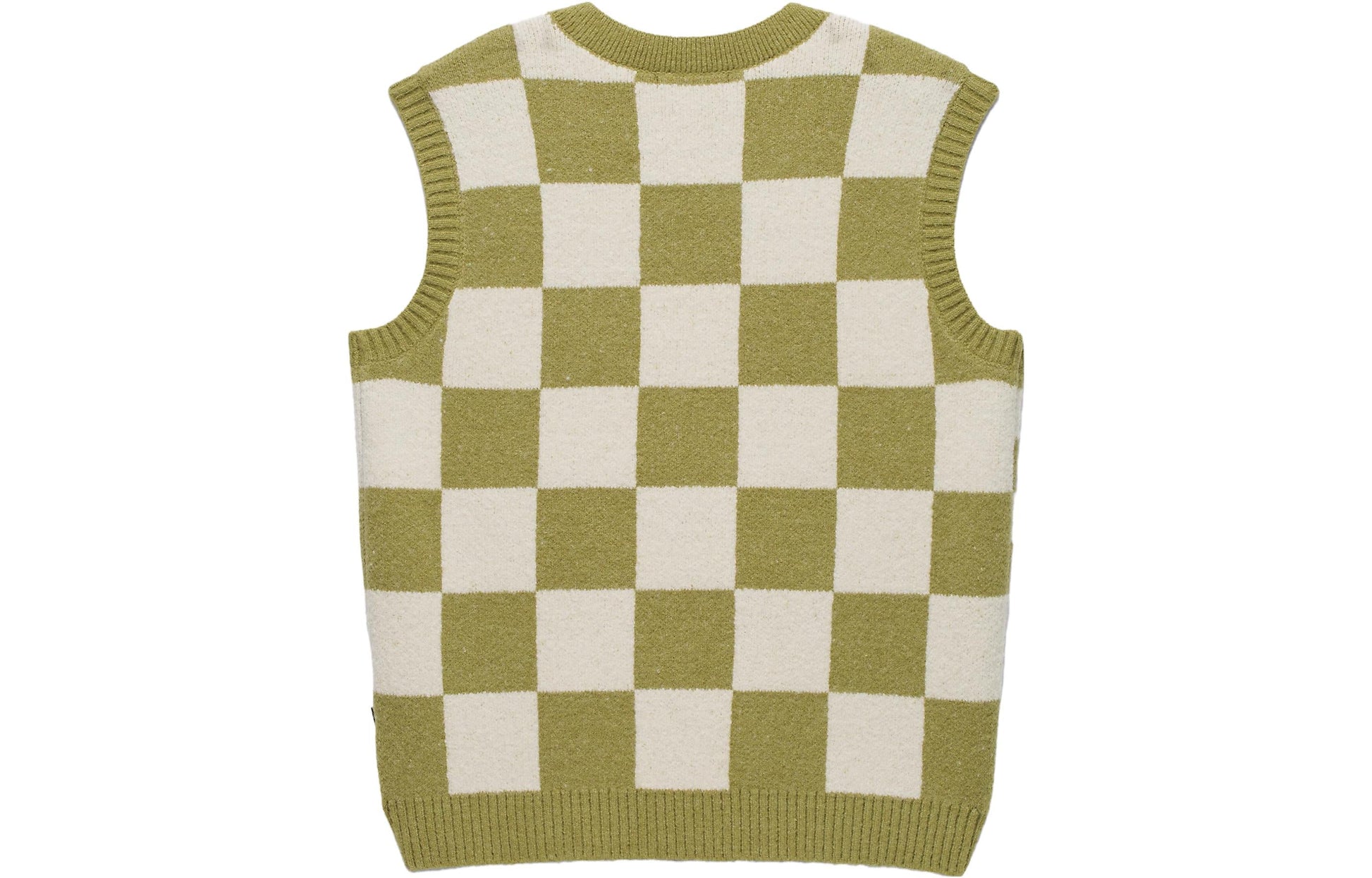 (WMNS) Vans Courtyard Checker Sweater Vest 'Green White' VN000F6WBD4