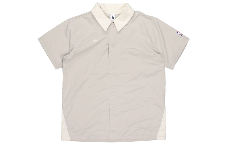 Nike x Fear of God x NBA Crossover Solid Color Loose Short Sleeve Shirt Gray CU4616-271