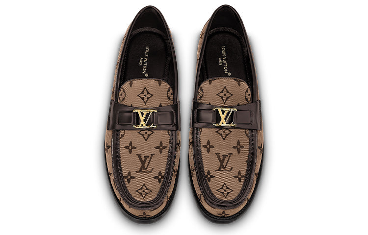 LOUIS VUITTON Major Loafer Shoes 'Brown Monogram' 1ABFK7