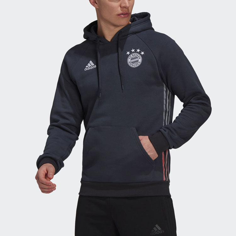 adidas Fcb Travel Hd Bayern Munich Black Soccer/Football Sports Embroidered Fleece Lined Gray GK8621