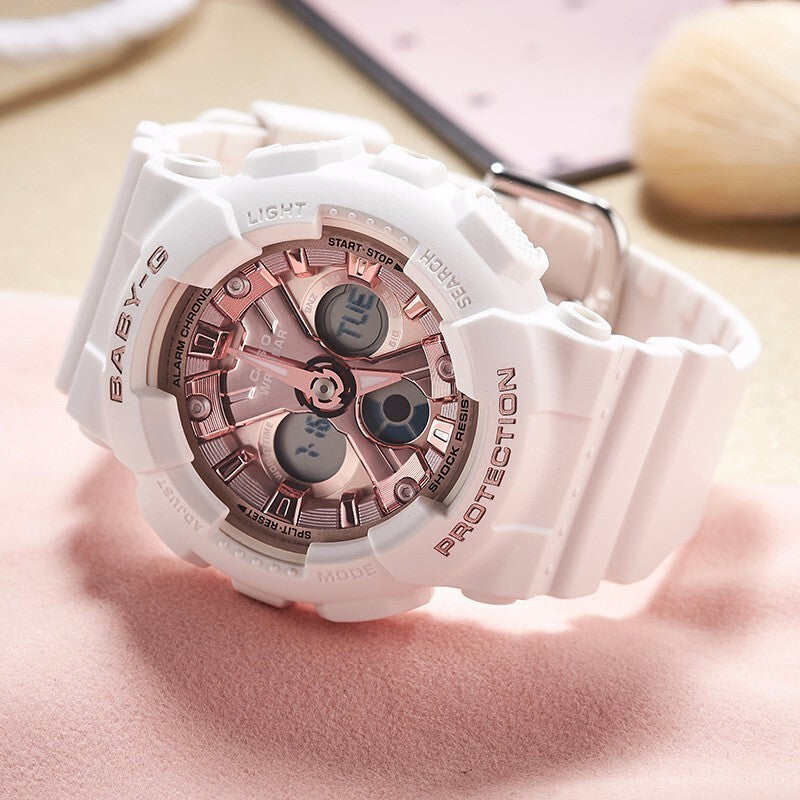 CASIO Baby-G 'Black & White' GA-100CF-1A9&BA-130-7A1PRL