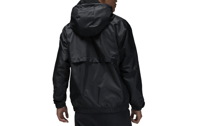 Men's Air Jordan Solid Color Woven Sports Hooded Jacket Black DJ9829-011