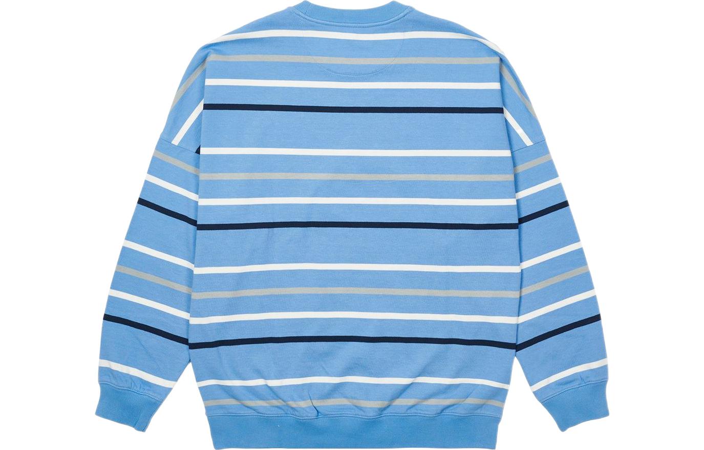 Palace Stripe Drop Shoulder Crew 'Blue' P22ES066