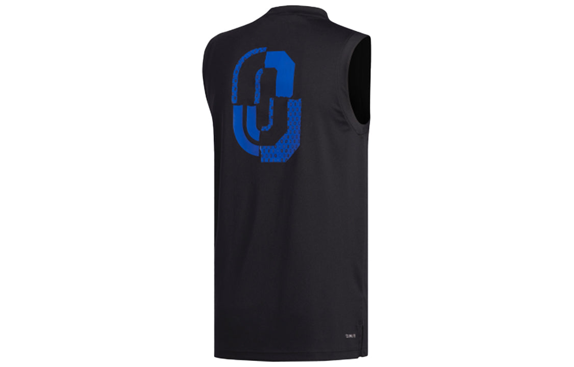 adidas Dame Tank Training Gym Sports Basketball Vest Black DZ0589