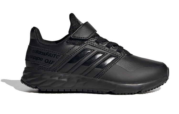 (GS) adidas Fortafaito Elastic Laces Top Strap K 'Black' FY6664
