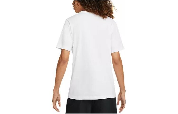 Men's Air Jordan Zion Solid Color Alphabet Printing Round Neck Cotton Short Sleeve White T-Shirt DM4031-101