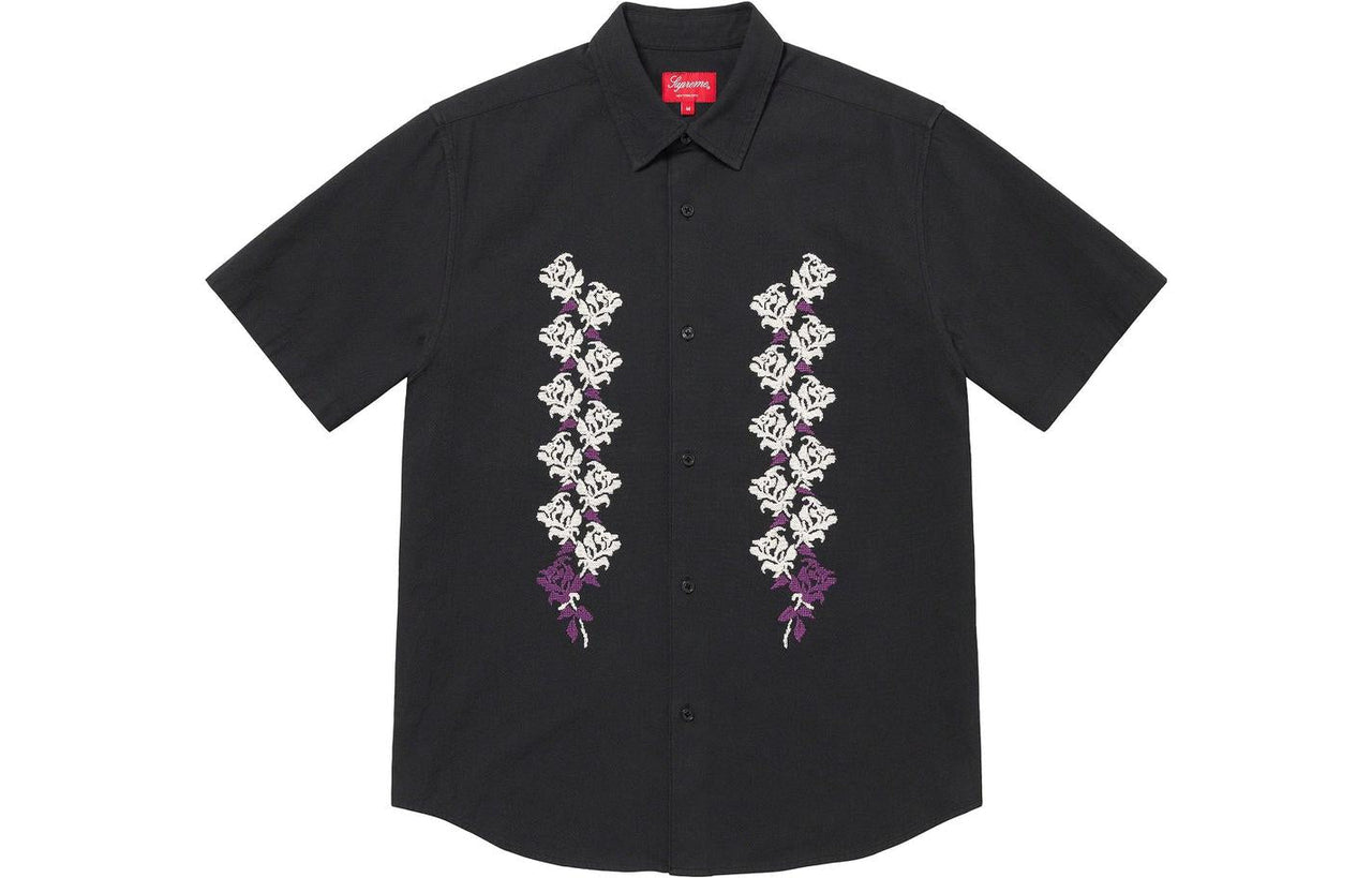 Supreme SS23 Week12 Needlepoint Shirt 'Black' SUP-SS23-215