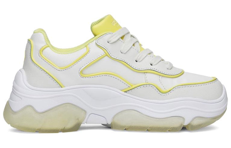 (WMNS) Skechers AMP'D Sport Shoes White/Yellow 155039-WYL
