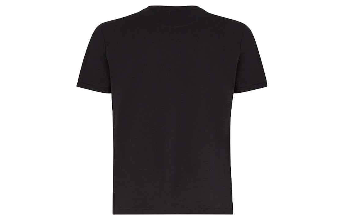 Men's FENDI Small Eye Micro Mark Knit Short Sleeve Black FY0894A875F0QA1