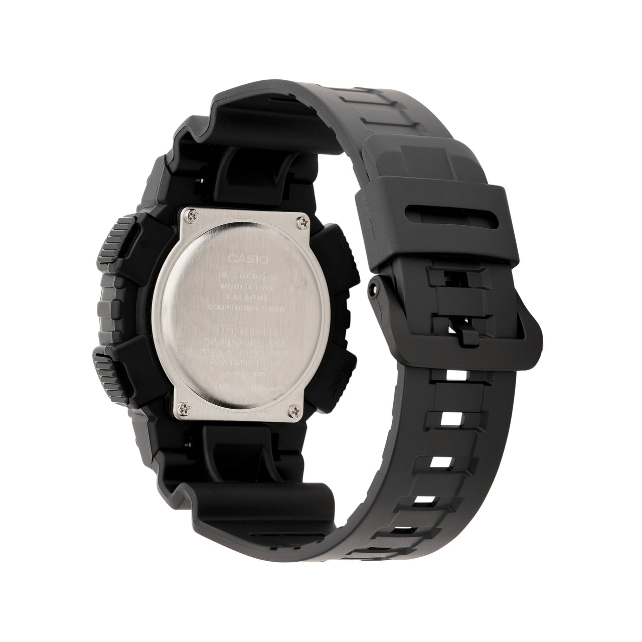CASIO Solar Powered Waterproof Sports Mens Black Analog/Digital Combo AEQ-110W-1A2