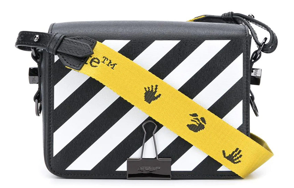 (WMNS) Off-White Black Letter Micro-label Embellished Leather Shoulder Bag OWNA011E20LEA0031001