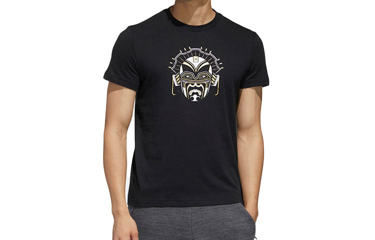 adidas Peking Op Mask Training Round Neck Short Sleeve Black GH7768