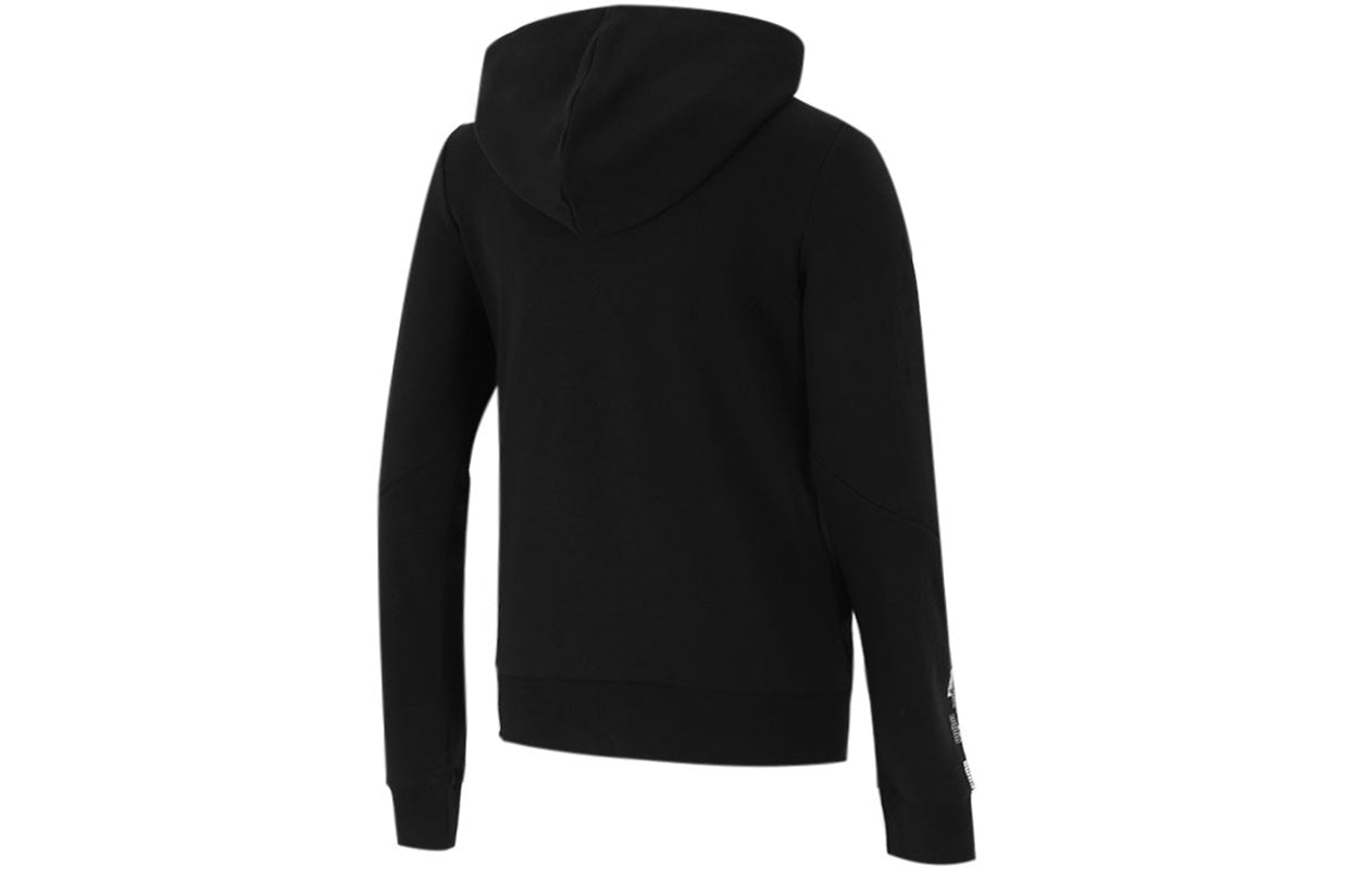 (WMNS) PUMA Athleisure Casual Sports hooded Knit Jacket Black 847704-01