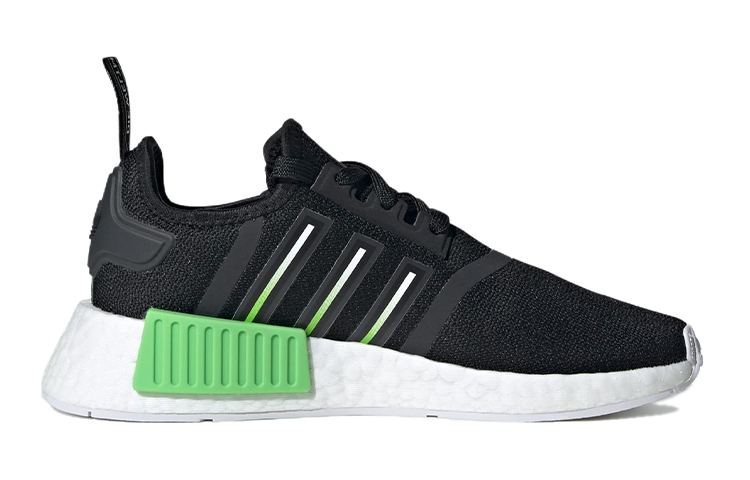 (GS) adidas NMD_R1 'Black Lucid Lime' IG9971