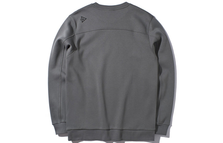 Li-Ning Sports Fashion Series Fleece Lined Stay Warm Pullover Gray AWDP619-3