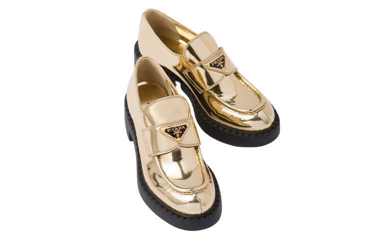 (WMNS) PRADA Metallic Leather Loafers 'Gold' 1D246M_3AU1_F0522_F_B050
