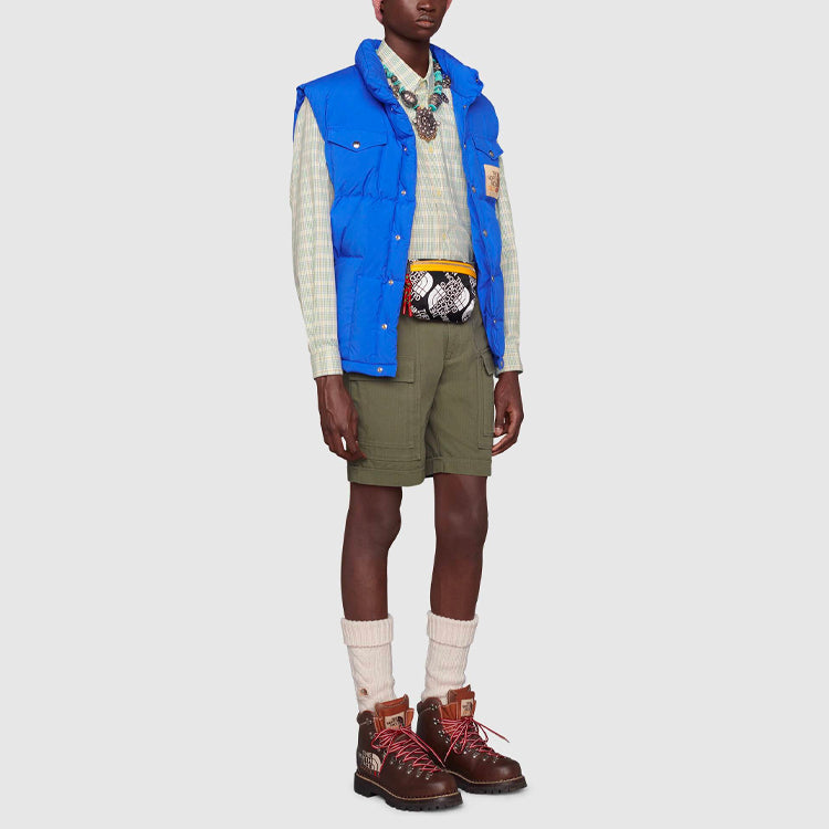 Gucci x THE NORTH FACE Crossover SS21 Loose Pocket Casual Shorts Green 643129-ZAGGH-3257