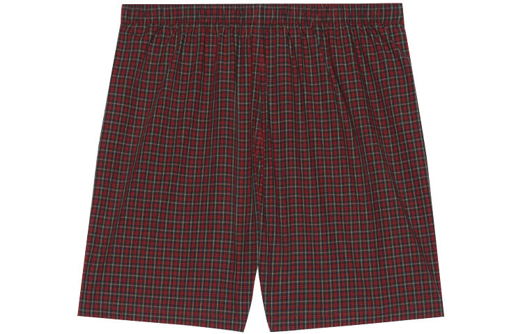 Balenciaga Micro Tartan-Print Boxer Short 'Red' 6584004A8B76464