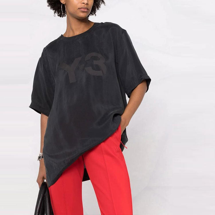 Y-3 SS21 Classic Printing Large Logo Round Neck Short Sleeve Unisex Black GV6044