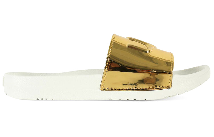 (WMNS) UGG Royale Graphic Metallic Slides 'Gold' 1101189-GOLD