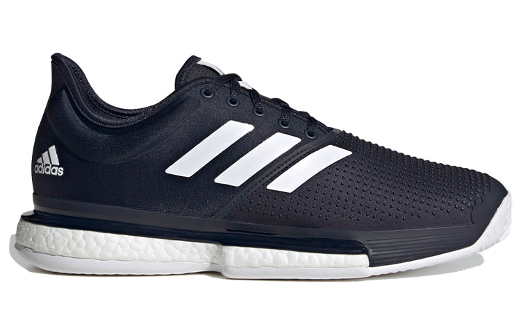 adidas Solecourt Tennis shoes 'Black White' FU8115