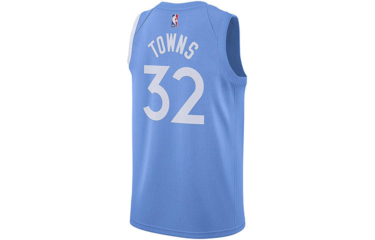 Nike NBA Sports Basketball Jersey SW City Version Minnesota Timberwolves Downs 3 2 Sky Blue AV4654-449