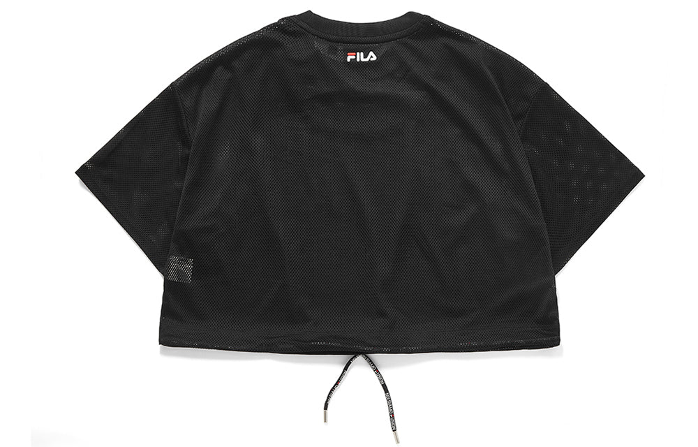 FILA Fusion Casual Mesh Print Cropped Black T11W931104F-BK
