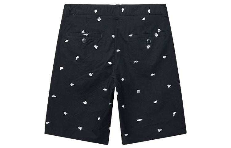 FILA Loose Full Print Casual Sports Shorts Blue F61M028860F-BK