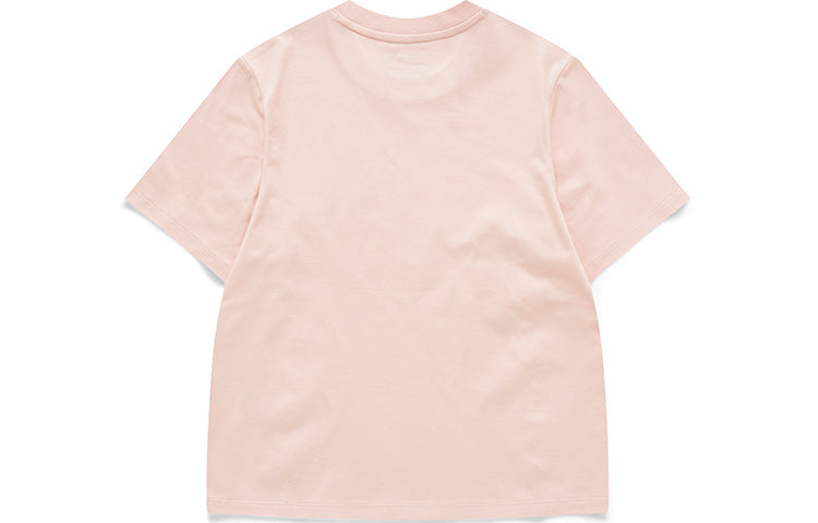 FILA FUSION Funny Printing Loose Sports Knit Short Sleeve Pink T-Shirt T11W125111F-LP