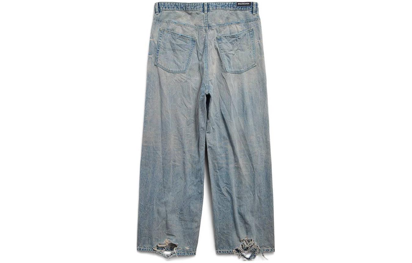 Balenciaga Oversized Baggy Pants 'Light Blue' 786643TQW556379