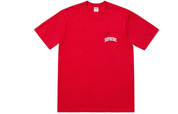 Supreme SS19 x NFL Raiders 47 Pocket Tee Crossover Short Sleeve Unisex Red SUP-SS19-10307