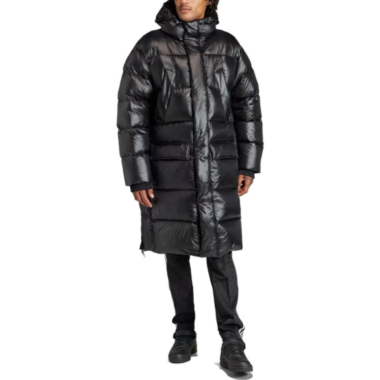 adidas Long Down Puffer Jacket Asia Sizing 'Black' IR7135