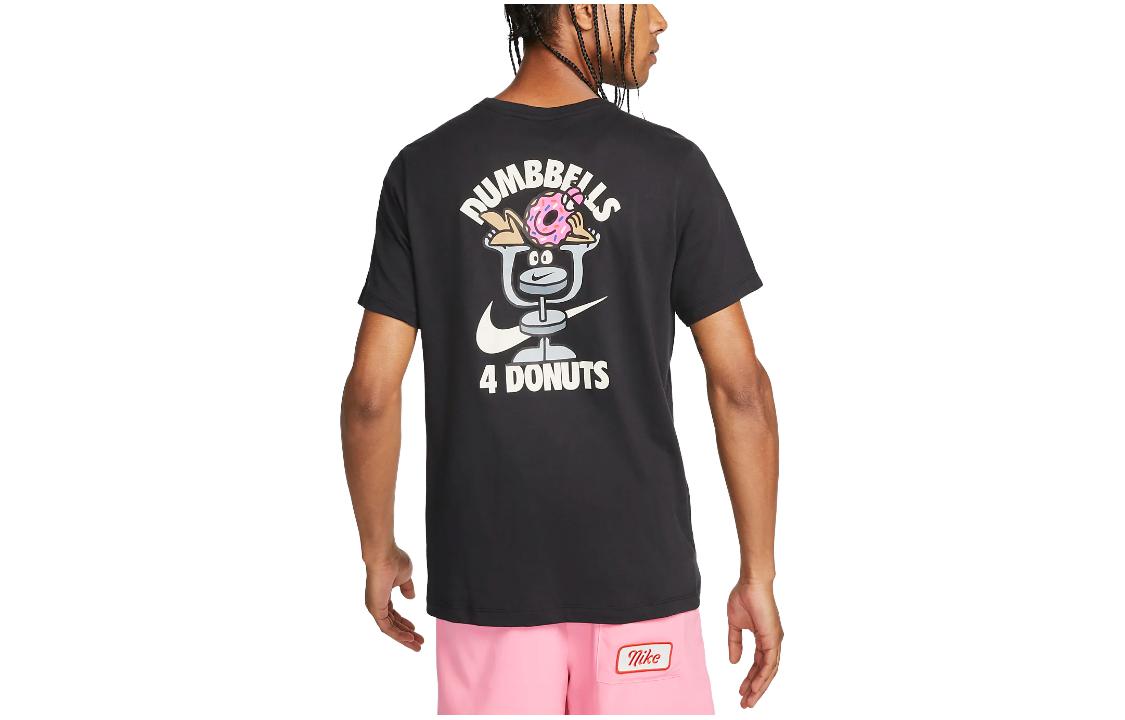 Nike Dri-FIT Doughnut Logo Training T-Shirt 'Black' FD0138-010