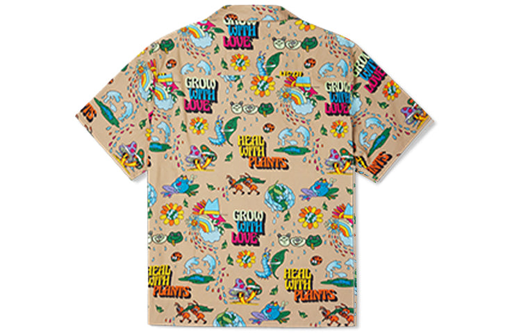 Converse Plant Print Resort Shirt Asia Sizing 'Nomad Khaki' 10023277-A01