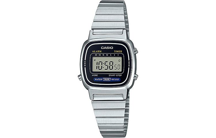 CASIO Waterproof Quartz Silver Digital LA670WA-1D