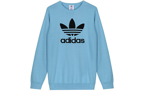 Men's adidas originals x Have A Good Time Crossover Printing Sports Round Neck Blue DZ9232